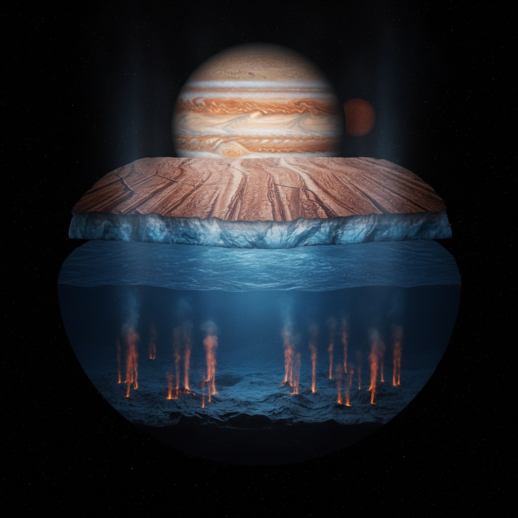 Europa's Rocky Seafloor: The Radar Hunt for Hydrothermal Vents Beneath the Ice episode artwork